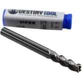 NEW Destiny Tool V31612 Viper Solid Carbide 3 Flute End Mill 1/4 2 1/2 OAL