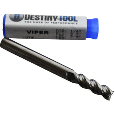 NEW Destiny Tool V31612 Viper Solid Carbide 3 Flute End Mill 1/4 2 1/2 OAL