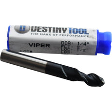 NEW Destiny Tool BV21608S Viper Solid Carbide 2 Flute Ball Nose End Mill 1/4