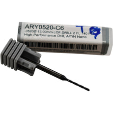 NEW Harvey Tool ARY0520-C6 High Performance Drill 0.0520 In 2 Flute AlTiN Nano