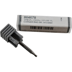 NEW Harvey Tool 864678 Miniature Corner Radius End Mill 0.0780 In 3 Flute Uncoated