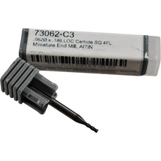 NEW Harvey Tool 73062-C3 Miniature Square End Mill 0.062 In 4 Flute AlTiN