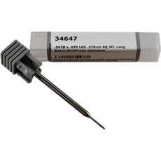 NEW Harvey Tool 34647 3/64 0.0470 Dia 0.070 LOC 3 Flute Carbide Square End Mill