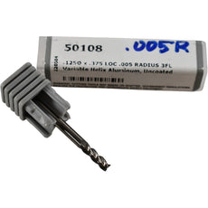 NEW Harvey Tool 50108 1/8 3/8 LOC 3 Flute Variable Helix Corner Radius End Mill