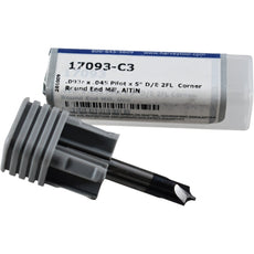 NEW Harvey Tool 17093-C3 Flared Corner Rounding End Mill 3/32'' Radius AlTiN