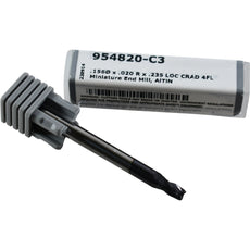 NEW Harvey Tool 954820-C3 Miniature Corner Radius Carbide End Mill 5/32'' Dia 4FL AlTiN