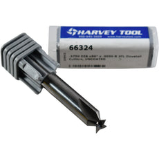 NEW Harvey Tool 66324 Corner Radius Carbide Dovetail Cutter 3/8'' Dia 90� 3FL Uncoated