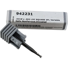 NEW Harvey Tool 942231 1/32 End Mill 0.031 Dia 0.093 LOC 3 FL Square End Mill