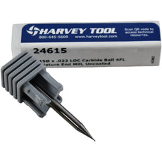 NEW Harvey Tool 24615 1/64 Ball End Mill 0.015 Dia 0.022 LOC 4 FL Carbide