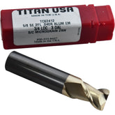 NEW Titan USA TC62412 Carbide Corner Radius End Mill 5/8 Dia 2 Flute ZrN Coated