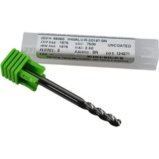 NEW Helical 49060 H40ALV-R-30187-BN 3/16'' 3FL Ball Nose Uncoated Carbide End Mill