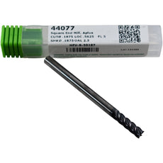 NEW Helical Solutions 44077 HEV-R-50187 3/16'' 5FL Aplus Carbide Square End Mill