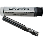 NEW Monster 205-001160 3 Flute Square End Mill 5/16 Inch Solid Carbide SE REG