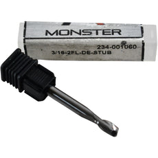 NEW Monster 234-001060 2 Flute Double End Stub Square End Mill 3/16 Solid Carbide