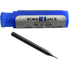 NEW Robb Jack SR-2-028 Miniature Square End Mill 2 Flute Solid Carbide 0.028 Dia