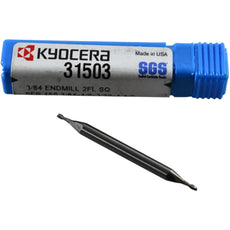 NEW Kyocera SGS 31503 Double End Stub Square End Mill 3/64 Inch 2 Flute Carbide