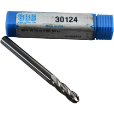 NEW Kyocera SGS 30124 Series 01B Ball End Mill 3/16 Inch 4 Flute Carbide
