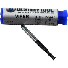 NEW Destiny Tool V20702S Viper Square End Mill 7/64 2 Flute Carbide Stealth