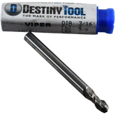 NEW Destiny Tool V21206 Viper Square End Mill 3/16 Inch 2 Flute Carbide