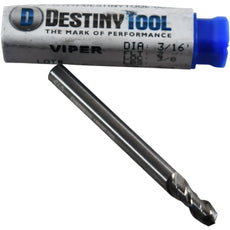NEW Destiny Tool V21206 Viper Square End Mill 3/16 Inch 2 Flute Carbide