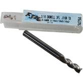 Kyocera SGS 34794 S Carb 3/16 3 Flute Corner Radius Carbide End Mill TiB2 Coated