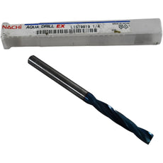 NEW Nachi LIST9819 1/4 Aqua Drill EX Flat Bottom Jobber Carbide Drill Bit 180