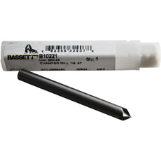 NEW Bassett B10221 MCH-4R Chamfer Mill 1/4 4-Flute 90 Deg Solid Carbide