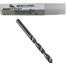 NEW Bassett B53645 DR #3 Jobber Drill Bit Solid Carbide 118 Deg 4-Facet Point