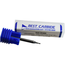 NEW Best Carbide 523-20469 2-Flute Ball End Mill 3/64 Dia 1/8 LOC 1/8 Shank USA