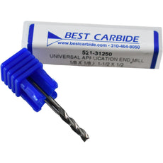 NEW Best Carbide 521-31250 End Mill 1/8x1/8x1-1/2x1/2 2-Flute Square End Cut USA