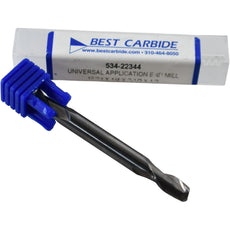 NEW Best Carbide 534-22344 End Mill 15/64x1/4x2-1/2x1/2 2-Flute Double End USA
