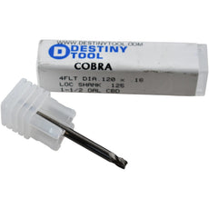 NEW Destiny Tool C408S120 Cobra Carbide Miniature End Mill .120'' 4-Flute 1/8'' Shk
