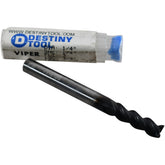 NEW Destiny Tool V31612S Viper End Mill 1/4 Dia 3FL 3/4 LOC Carbide Stealth