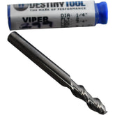NEW Destiny Tool V21612R060 Viper End Mill 1/4 Dia 060R 2FL 3/4 LOC Carbide