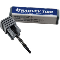 NEW Harvey Tool 958893-C3 Miniature End Mill 0.0930 Dia 0.0300 Rad 4FL AlTiN