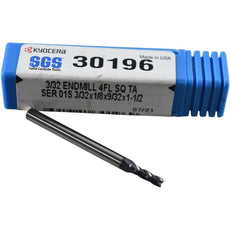 NEW SGS 30196 3/32 Carbide End Mill 4 Flute 9/32 LOC 1/8 Shank TiNAMITE-A