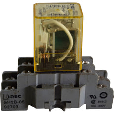 IDEC RH2B-U 24VDC General Purpose Blade Relay & SH2B-05 Socket Base 10A 300V
