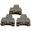 Lot of 3 Allen-Bradley 1492-WD3 1492-EBD3 Terminal Block 300V 500V 2.5mm2 Grey
