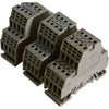 Lot of 3 Allen-Bradley 1492-WD3 1492-EBD3 Terminal Block 300V 500V 2.5mm2 Grey
