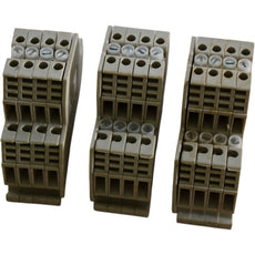 Lot of 3 Allen-Bradley 1492-WD3 1492-EBD3 Terminal Block 300V 500V 2.5mm2 Grey