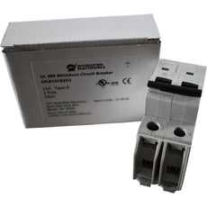 NEW ATC Diversified MCB15CB2D1 Circuit Breaker 2 Pole 15A 480Y/277V D Curve