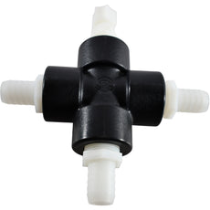 NEW Liebert 121965P2 3/8 Hose Barb Cross Fitting Polypropylene SCH80