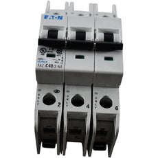 NEW Eaton FAZ-C40/3-NA Miniature Circuit Breaker 40A 3 Pole 240V/480V DIN Rail