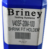 NEW Briney V40SF-20M-100 CAT40 Shrink Fit Tool Holder 20mm Bore 100mm Pro
