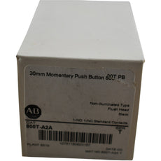 NEW Allen-Bradley 800T-A2A Push Button 30mm Momentary Black Flush Head 1NO 1NC