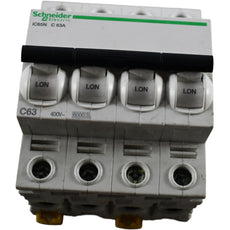 Schneider Electric iC65N C 63A A9F18463 4P Miniature Circuit Breaker 400V