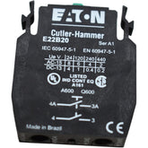 NEW Eaton Cutler-Hammer E22B20 Contact Block 2 NO 22.5mm E22 Series A1