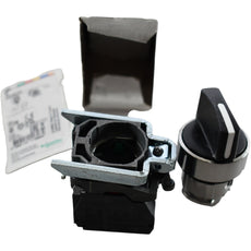 NEW Schneider Harmony XB4BD25 2-Position Selector Switch Black 1NO 1NC 22mm Metal