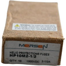 Pack of 10 NEW Mersen HP10M2-1/2 HelioProtection 2.5A 1000VDC Solar Fuse