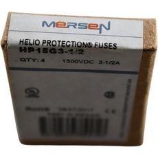 Pack of 4 NEW Mersen HP15G3-1/2 HelioProtection 3.5A 1500VDC Solar Fuse 4-Pack